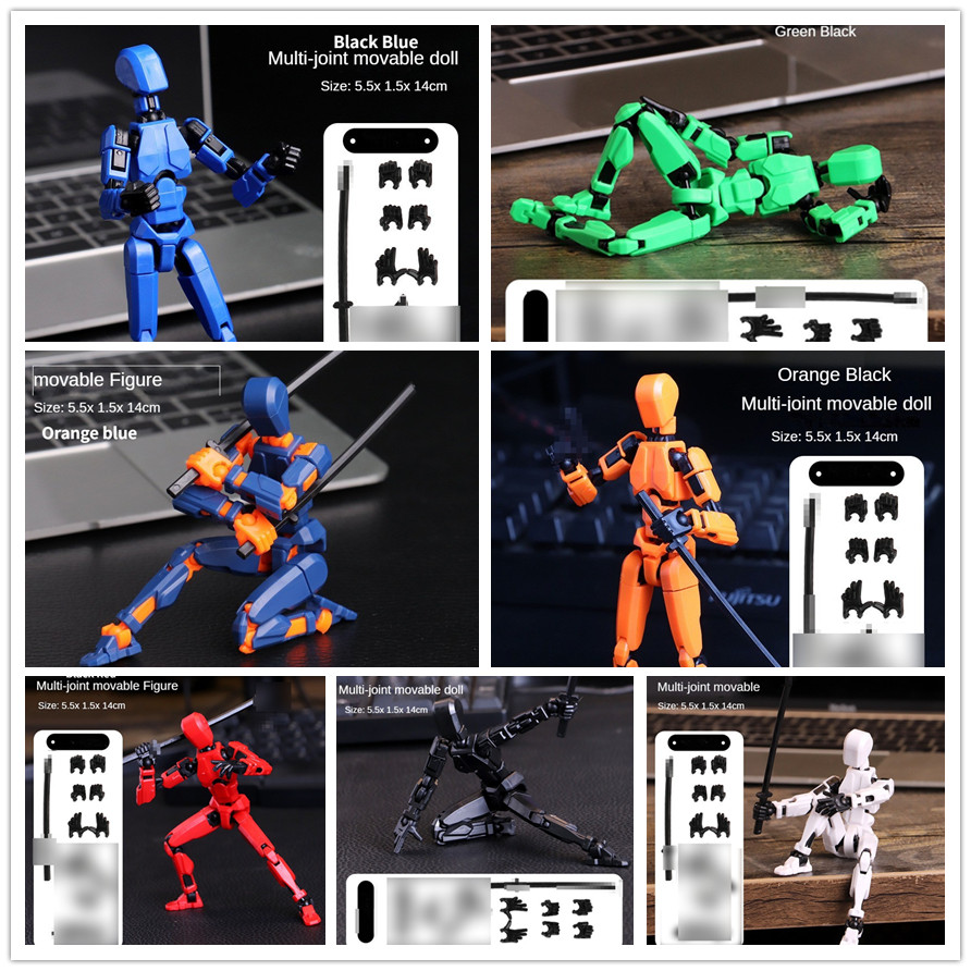 3D Dummy 13 T13 Action Figure Lucky Titans ตกแต่ง 13 ตุ๊กตา Joint ของเล่นเคลื่อนย้ายได้