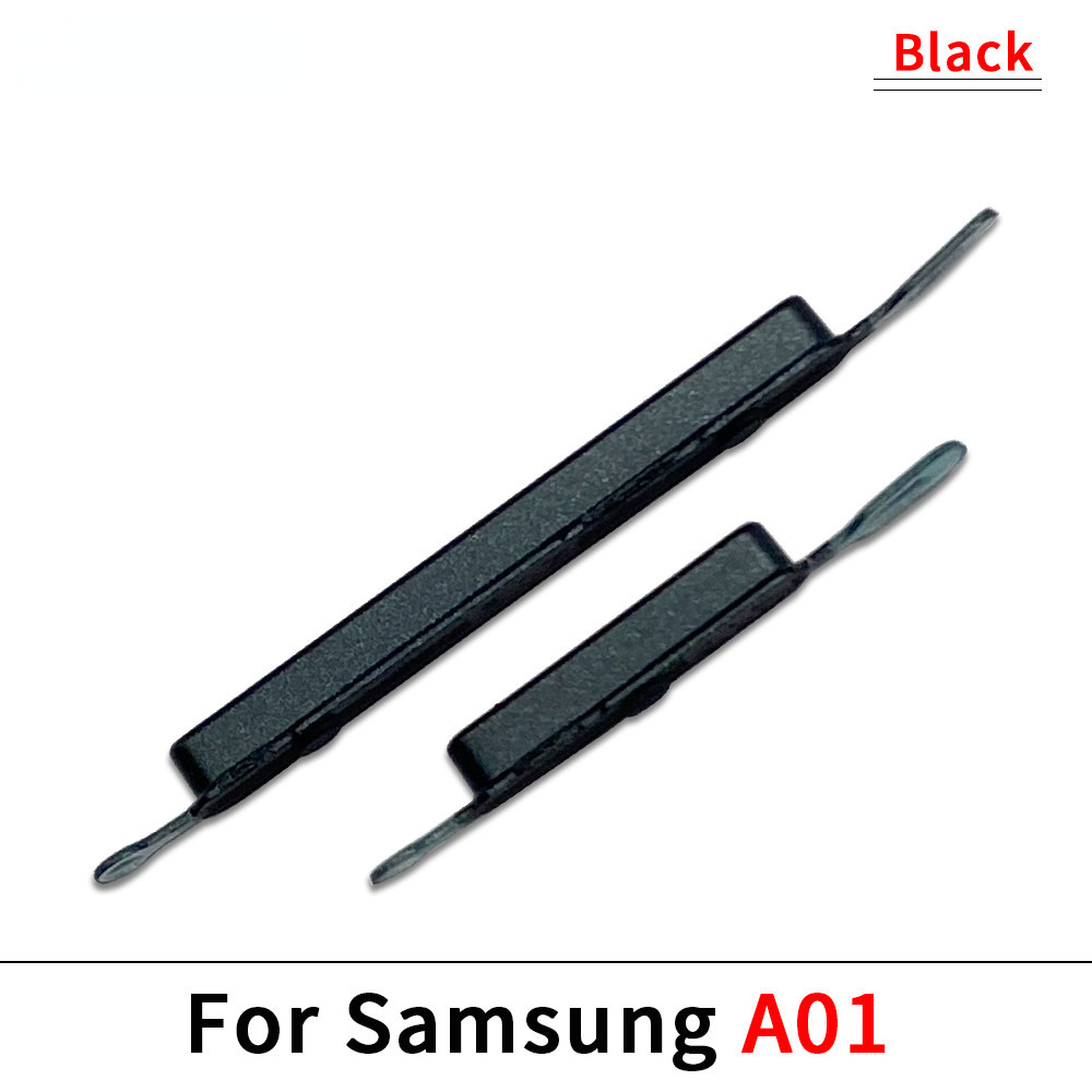 สําหรับ Samsung A01 Core A02 A02S ปุ่มปรับระดับเสียง Key โทรศัพท์ที่อยู่อาศัย On Off Up Down เปลี่ยน