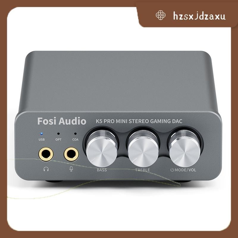 【hzsxjdzaxu 】Fosi Audio K5 PRO USB Gaming DAC พร ้ อมไมโครโฟนเครื ่ องขยายเสียงหูฟัง Mini Audio DAC สําหรับหูฟัง Preamplifier K5PRO เครื ่ องขยายเสียงหูฟัง