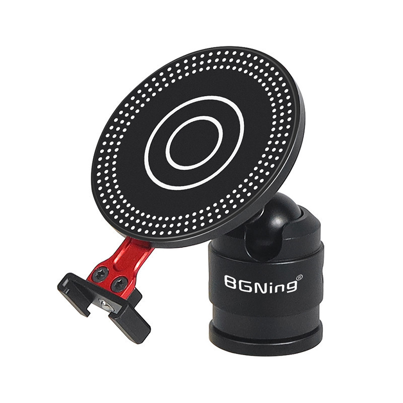Bgning ถ้วยดูดแม่เหล็กที่วางโทรศัพท์ 360 Pan Tilt ปรับหัวบอลรองเท้าเย็น Mount ไร้สายชาร์จสําหรับ MagSafe ขาตั้งกล้องยึด