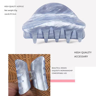A HELLO GIRL Simple French Light Luxury อะคริลิคคว้าขนาดกลาง Ins สไตล์คลิปผมจับ Shark คลิปเครื่องประดับแผ่นคลิปผม