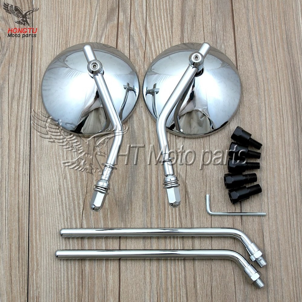 VS Motorcycle fashion Round Mirrors motorcbike Racing Sport Bike Rear View For Halley Yamaha Suzuki 