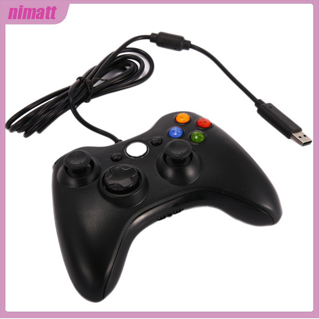 Ni Usb Gamepad ควบคุมสายไฟสําหรับ Xbox 360 Xbox 360 Slim Windows 7/8/10 Microsoft PC Game Controller