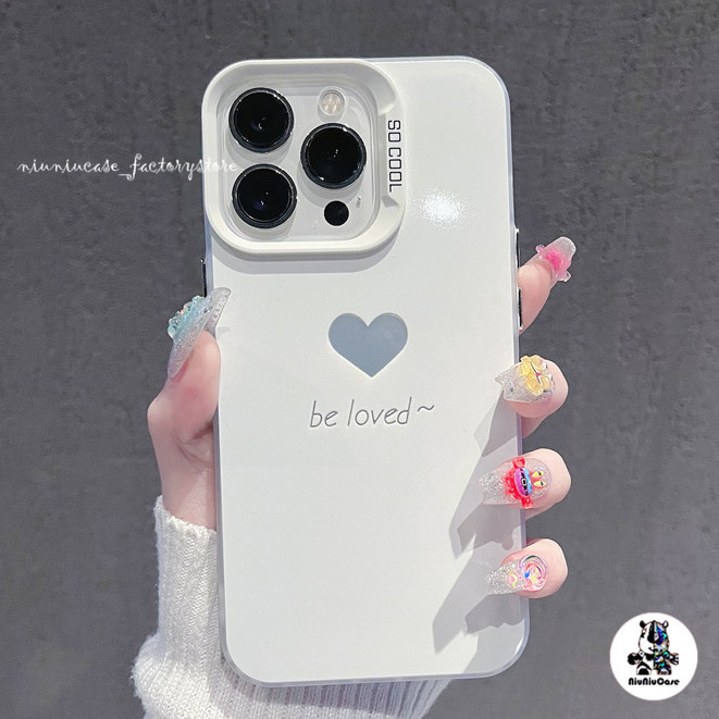 LOVE รูปแบบ เคสโทรศัพท์มือถือ For iPhone 11 12 13 14 15 Pro Max XR X XS 7 8 Plus เปลือกสีเปลี่ยนสี ซิลิโคนนุ่ม เคส Case