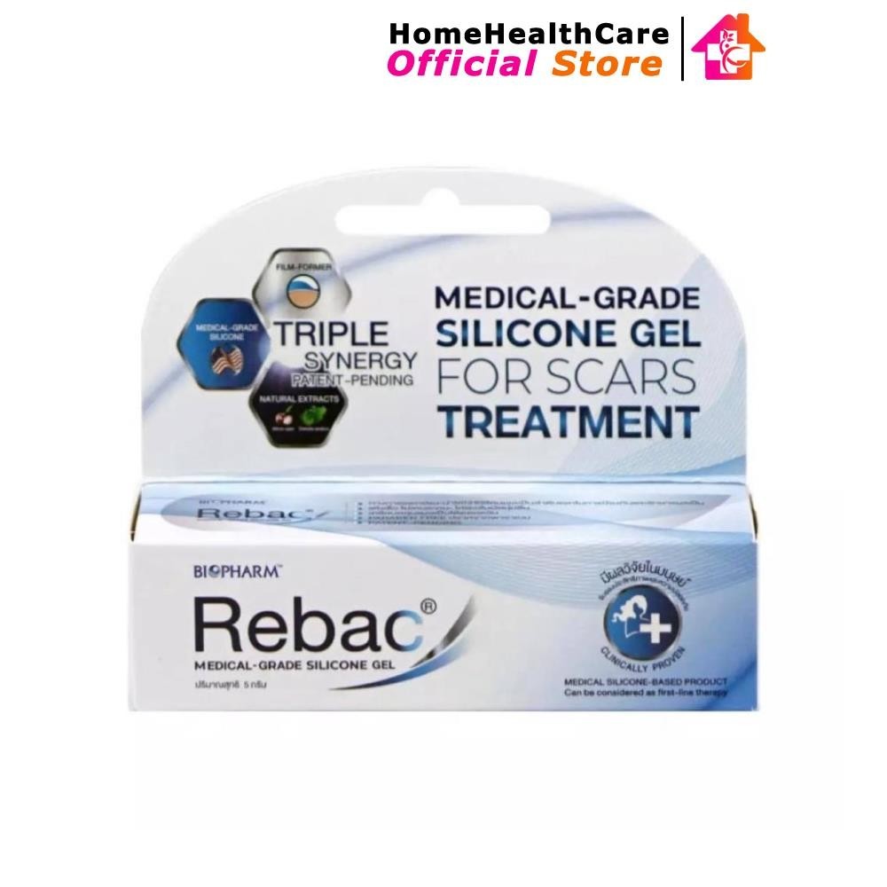 REBAC GEL 5G รีแบค เจล ซิลิโคนเจล 5กรัม ผลิตด้วยซิลิโคนเกรดที่ใช้ทางการแพทย์ (3201)