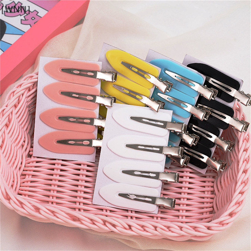 [WNN]คลังสินค้าพร้อม 4 ชิ้น/เซ็ตไม่มีรอยต่อกว้างเรซิ่นโปร่งใสกิ๊บติดผมสีลูกกวาดปกป้องผมแต่งหน้า Duckbill คลิป TH