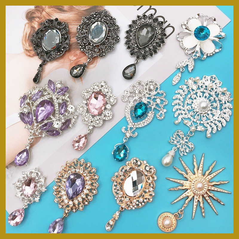 Creative diy เพชรเพิร์ลดอกไม้ Sun God เข็มกลัดอัญมณีจี้เคสโทรศัพท์เครื่องประดับ Handmade วัสดุครีมกาว