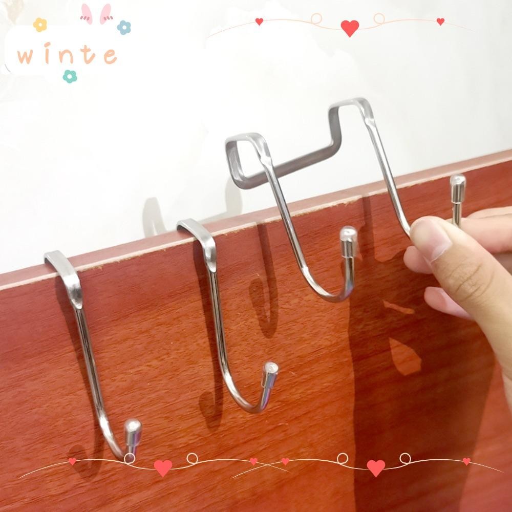 Winte Over The Door Drawer Cabinet Hook Holder, 304 สแตนเลสแขวน Double S-Shaped Hooks, Heavy Duty Circular Arc สไตล์ Over Door Hooks ผ้าขนหนู/ถุงผ้า/Sundries