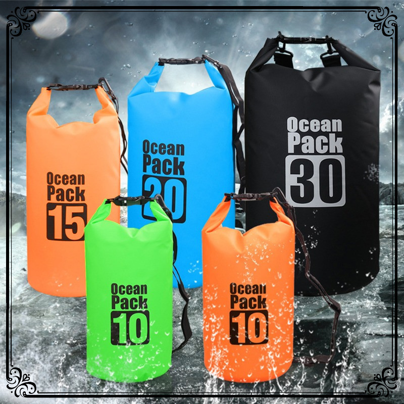 Ocean Pack (2L 3L 10L 20L 30L) กระเป๋ากันน้ํากลางแจ้งแห้งกระเป๋าสลิงไหล่กระเป๋าเป้สะพายหลังกระเป๋าเดินทางกลางแจ้ง