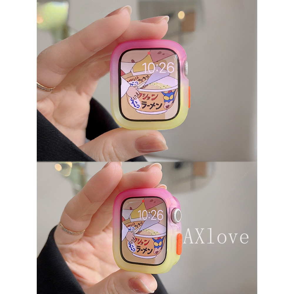 ฝาครอบป้องกันฝ้าโปร่งใสสําหรับ Apple Watch 45 มม.44 มม.41 มม.40 มม.Full TPU กันชนอุปกรณ์ป้องกันสําหรับ iwatch Series 9 8 7 SE 6 5 4