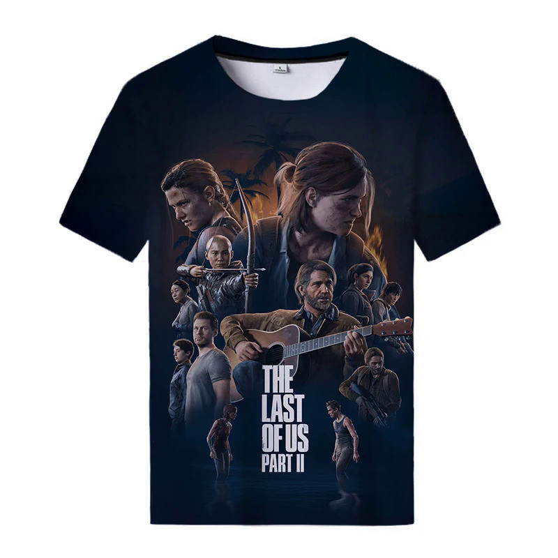 The Last Of Us Part II T เสื้อสําหรับผู้ชายและผู้หญิง 3D พิมพ์ outwear เกมขนาดใหญ่แฟชั่น tshirt Harajuku คอสเพลย์เสื้อยืดเสื้อผ้า