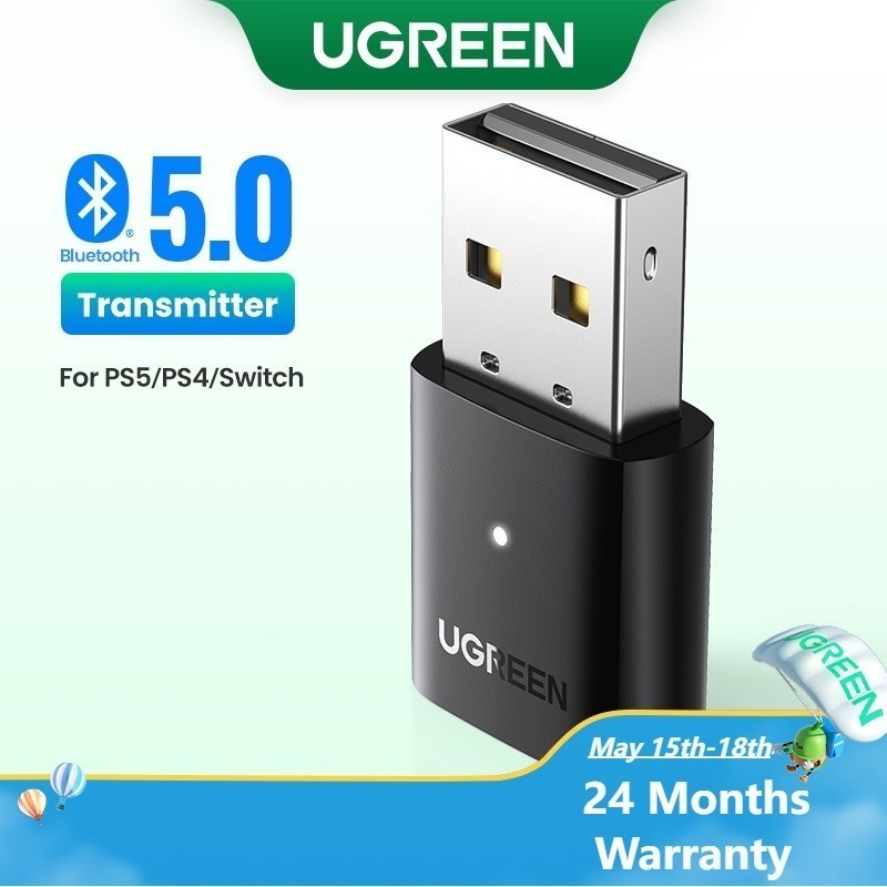 UGREEN USB Bluetooth Transmitter 5.0 Adapter Dongle Wireless Headphone PC Music Receptor for Switch&