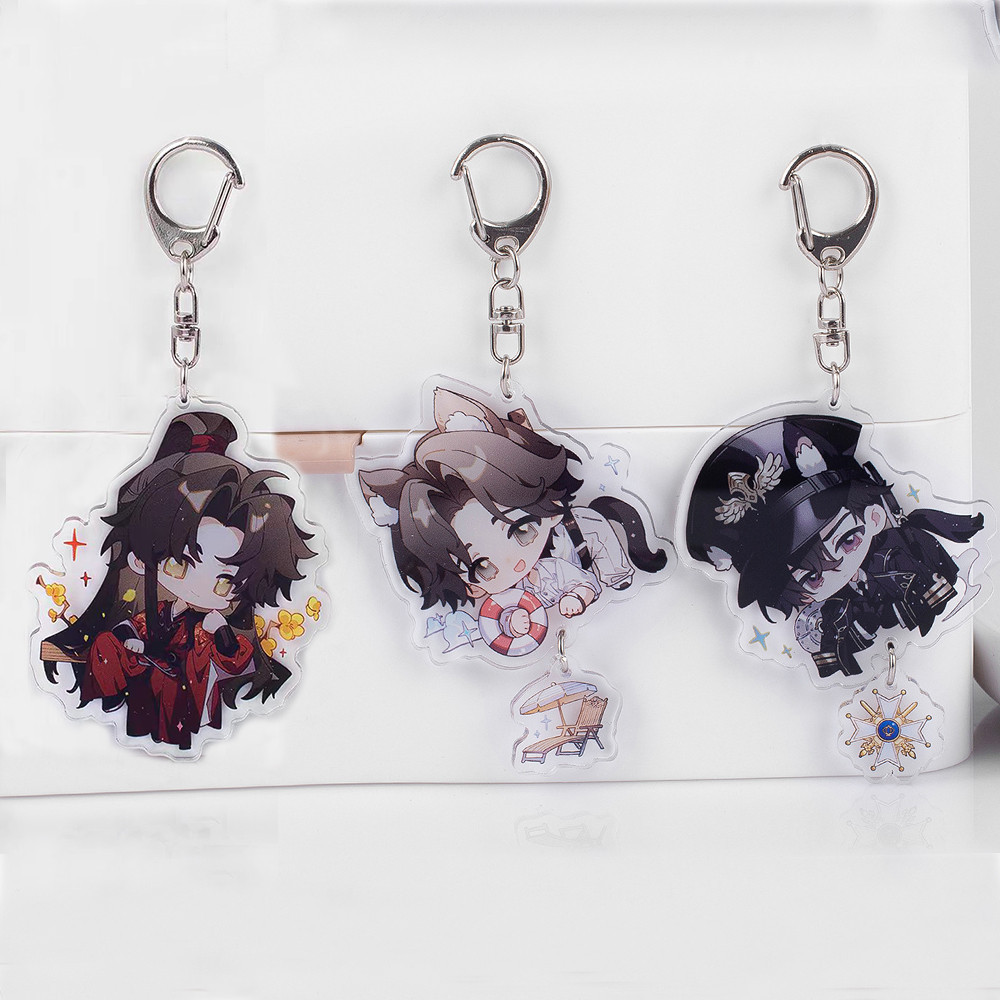 Kawaii เกม Far Beyond the World พวงกุญแจการ ์ ตูนอะนิเมะตัวอักษรอะคริลิค Keyrings ผู ้ ถือกุญแจรถอุปกรณ ์ เสริมกระเป ๋ าเครื ่ องประดับ