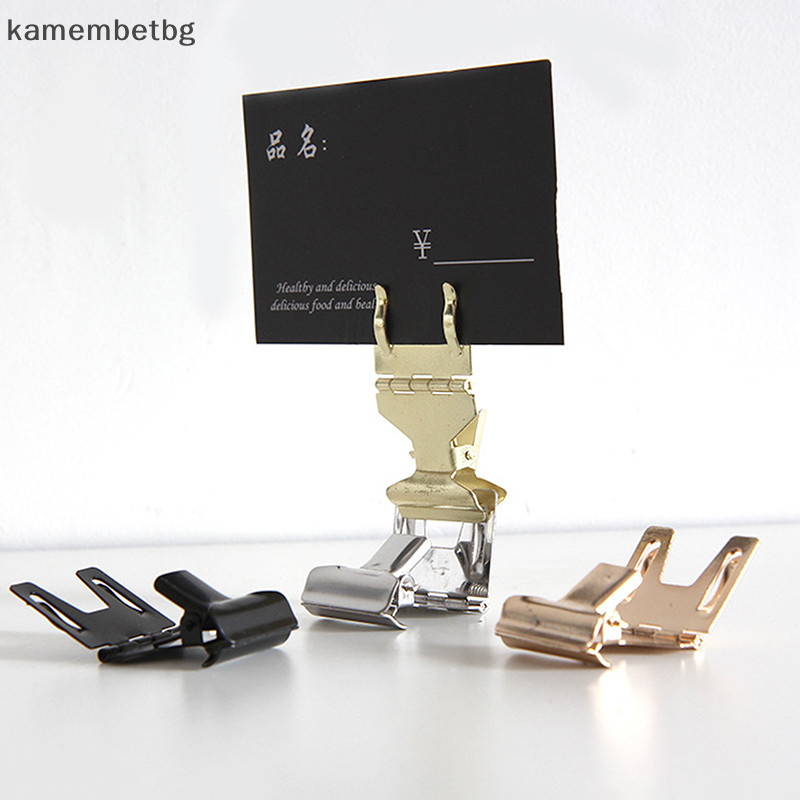 Kamembetbg เค ้ กคลิปโลหะชั ้ นวางป ้ ายขอบผู ้ ถือป ้ ายอาหารยืนป ้ ายราคา Clamp บน TH