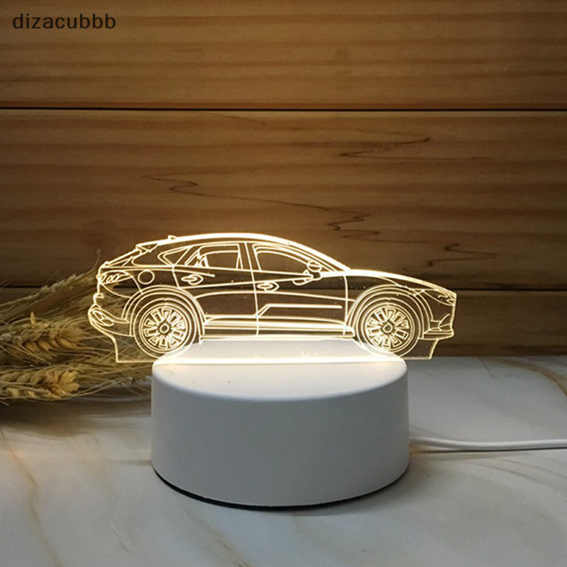 (dizacubbb ) อะคริลิค 3D LED โคมไฟฐานตาราง Night Light ฐานโคมไฟ LED ABS USB Lighg อุปกรณ ์ เสริมใหม ่