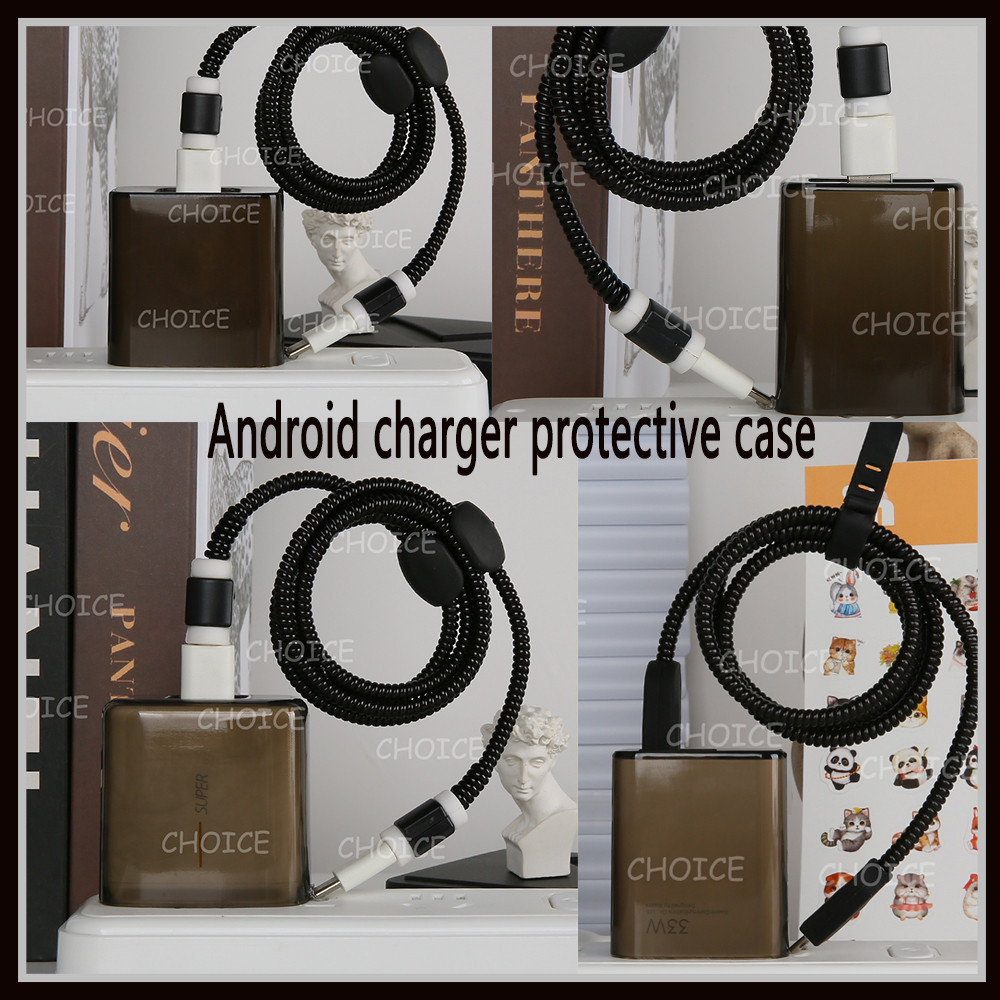 ใช้งานร่วมกับ Xiaomi 14 67W Charger Protector 33W 90w ฝาครอบสาย Type C Android Charger สําหรับ realm