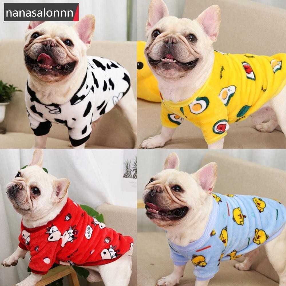 Nanasn| 2-16กิโลกรัมฝรั่งเศสบูลด็อกเสื้อผ้าชุดนอนขนแกะที่อบอุ่นฤดูหนาวแมวเสื้อเสื้อผ้าสัตว์เลี้ยงสําหรับสุนัขขนาดกลางและขนาดใหญ่ ข5ยู7[[IPTA]]