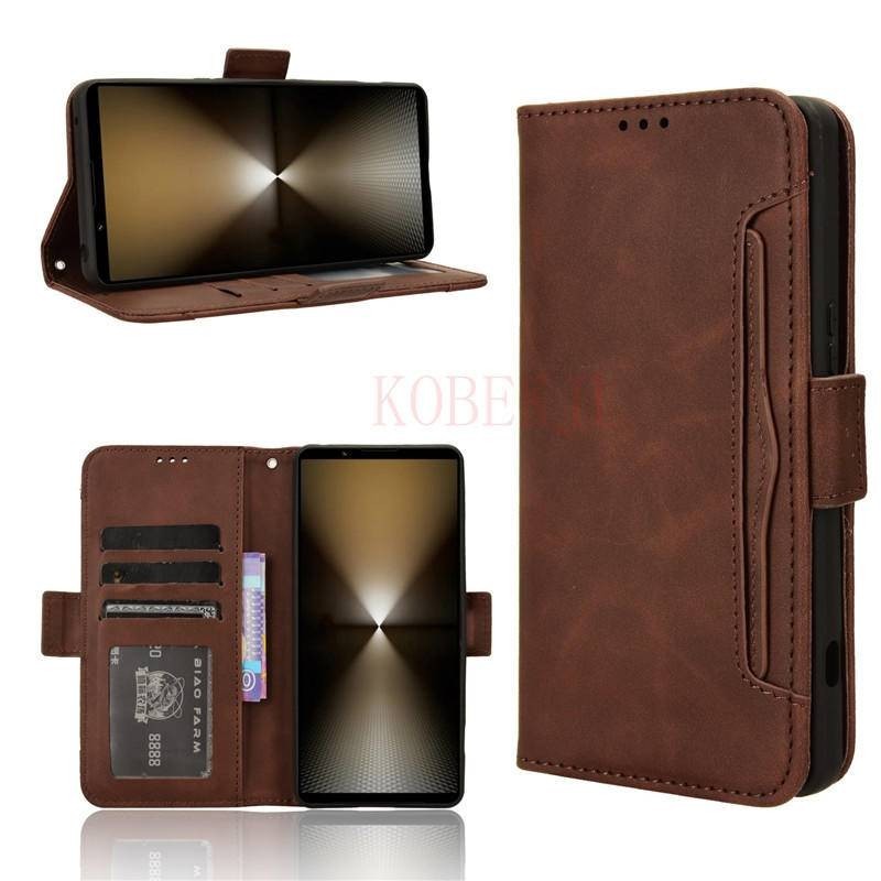 Sony Xperia 1 10 V VI IV 1VI 10VI กรณีกระเป๋าสตางค์หนังหรูหรา Flip Multi-card slot Cover Sony Xperia