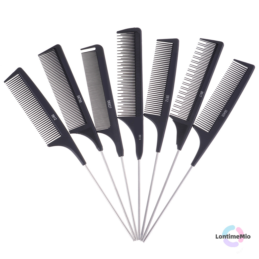 LontimeMio] หวีหางผม Salon Cut Comb จัดแต่งทรงผมสแตนเลส Spiked ใหม่