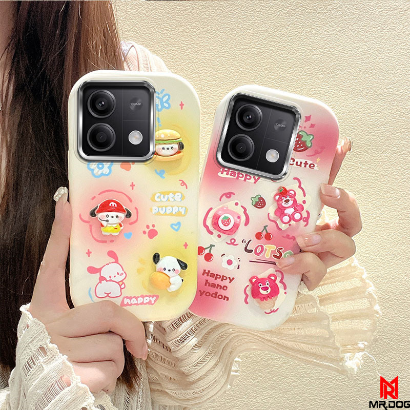 เคส Redmi NOTE 13 Redmi NOTE 13 PRO น่ารักตุ๊กตาโทรศัพท์กรณีชุบป้องกันกรอบรูป BBDD