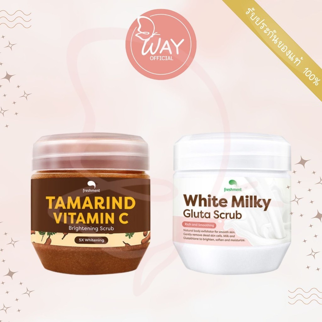 Freshment Tamarind Scrub Milky Gluta Scrub 700g เฟรชเม้นท์ เกลือสปา สครับผิว 700g