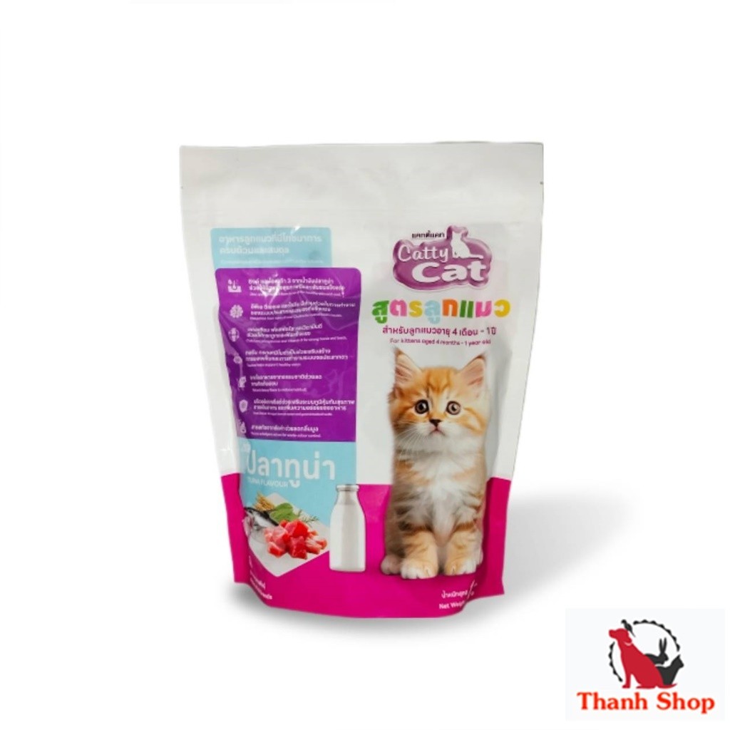 Catty Cat อาหารเม็ดลูกแมว รสทูน่า สำหรับอายุ 4 เดือน - 1 ปี (FT77) 1 Kg.