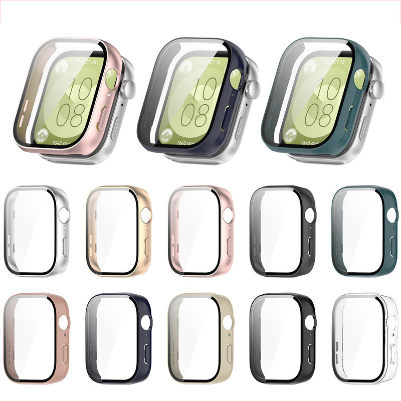 HUAWEI WATCH FIT 5 4 3 Pro เคส ปลอก PC hard สําหรับ HUAWEI WATCH FIT3 FTI4 FIT5 PRO ครอบคลุมเต็มรูปแบบกรณีป้องกันฟิล์มแก้ว