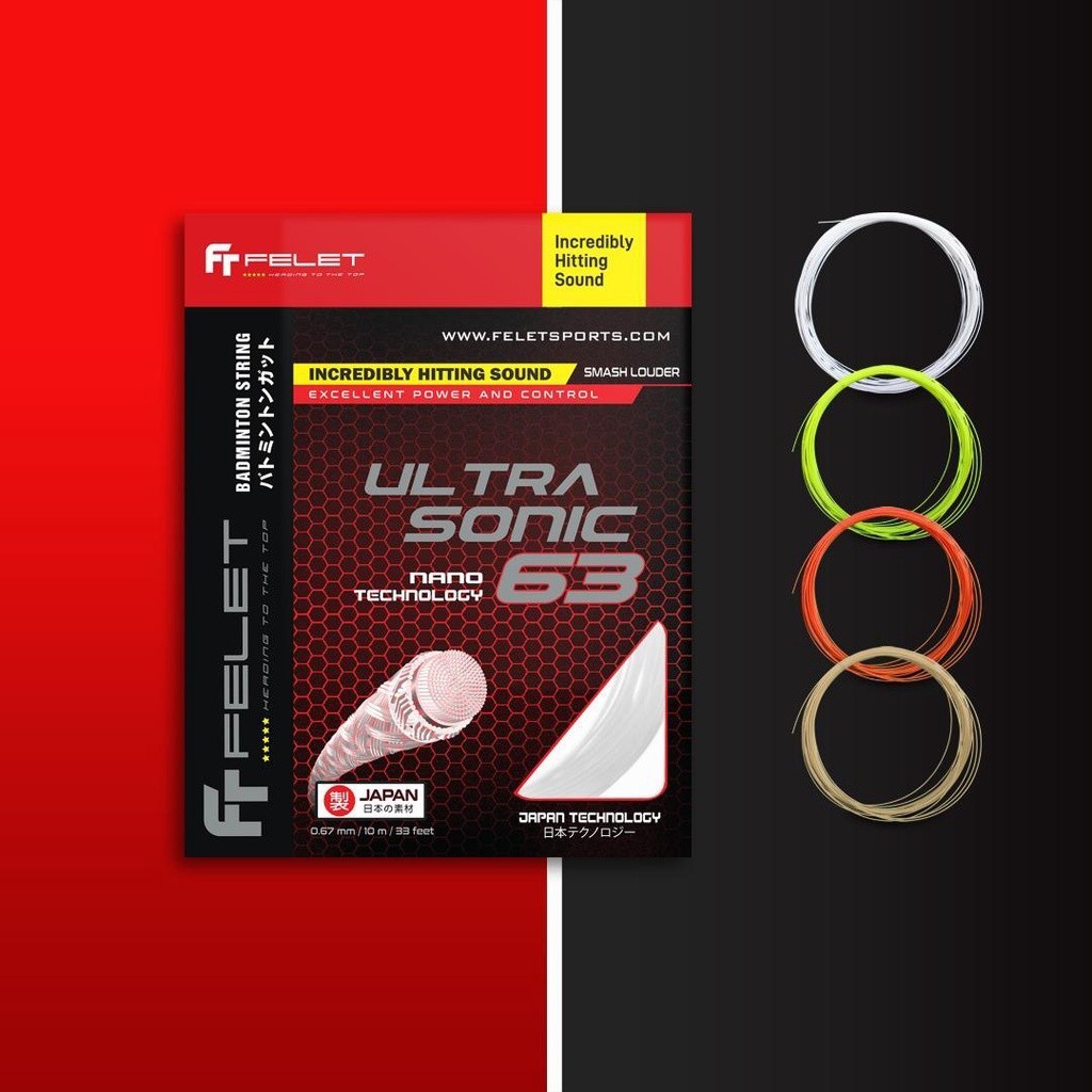 Felet สายแบดมินตัน Ultramax Turbo Nano 66 , Ultra Sonic 63 , Nano power Tech 66 Plus+ , Ultramax Tur
