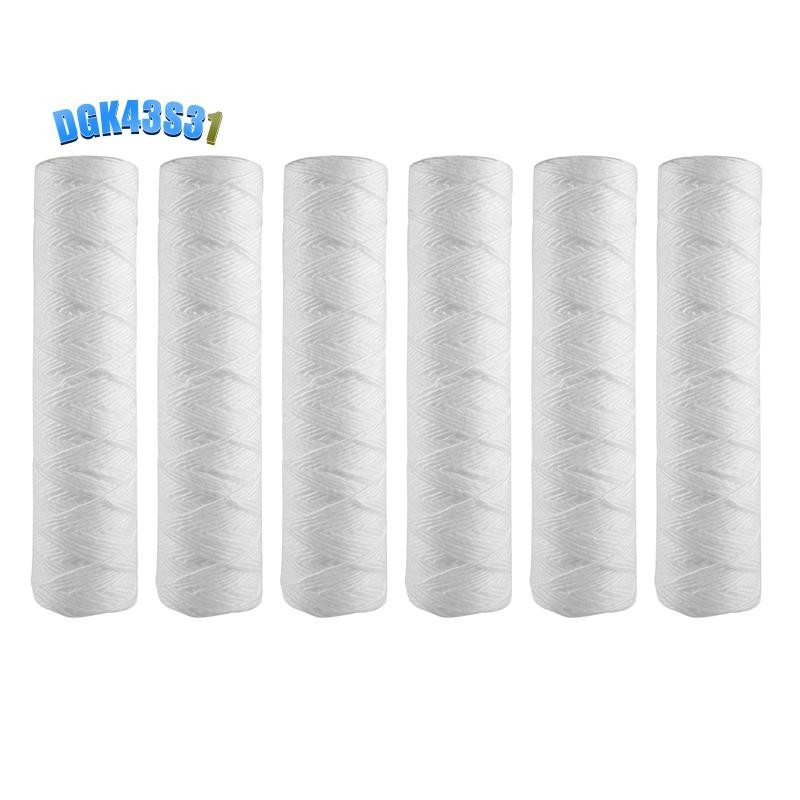 【dgk43s31 】 10 Micrometre String Wound Sediment Water Filter , 6 Pack,Whole House Sediment Filtration ,Universal