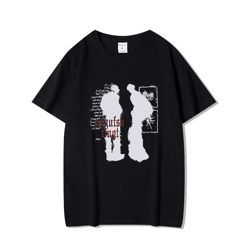 ตัวอักษรบนถนนวินเทจพิมพ์เสื้อยืดแขนสั้นผู้ชาย S-5XL NO.15 (H O เครื่องแต่งกาย)