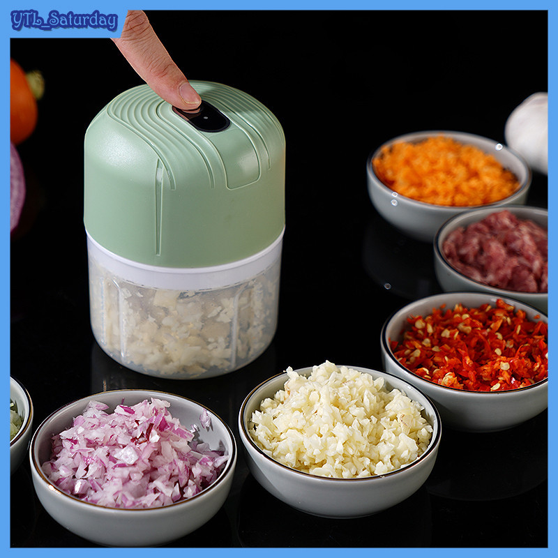 เครื่องบดกระเทียมอัตโนมัติ เครื่องบดสับไร้สาย150/250ML ไร้สาย USB เครื่องผสมอาหาร