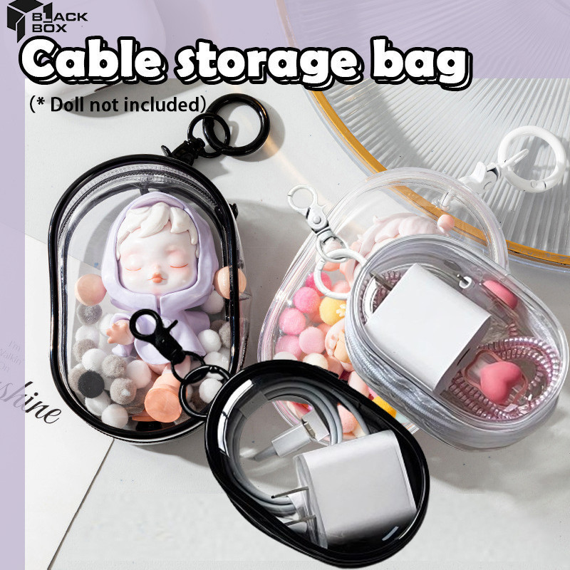 กระเป๋าจัดเก็บหูฟัง สายเคเบิ้ล USB แบบพกพา กระเป๋าจัดเก็บสายเคเบิล หูฟัง สายชาร์จ 1 ชิ้น