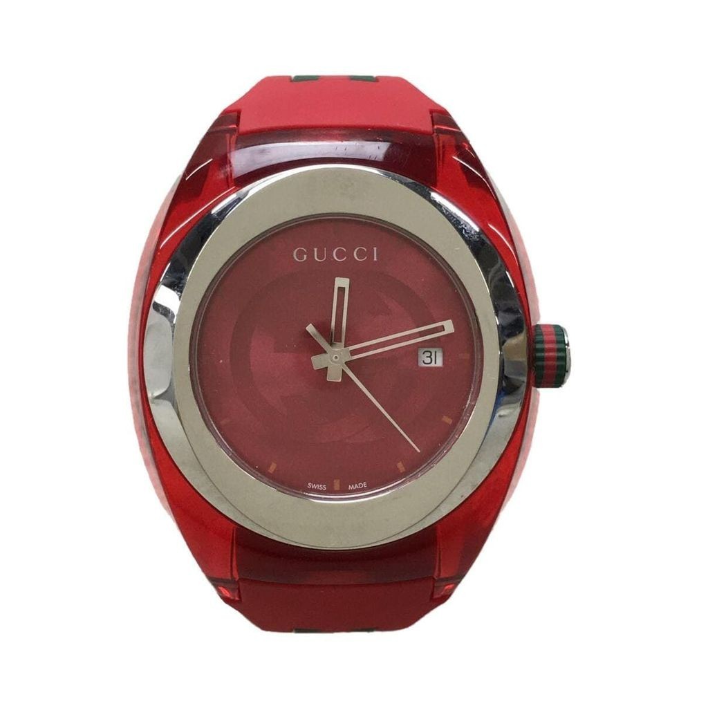 GUCCI Wrist Watch Red Men Direct from Japan Secondhand