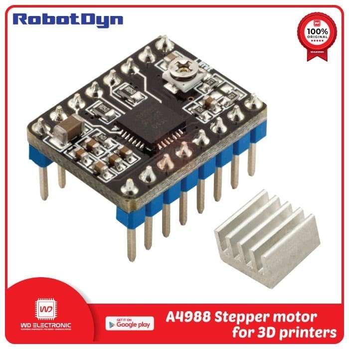 DC99 RobotDyn A4988 สเต็ปเปอร์มอเตอร์ไดร์เวอร์ A4988 สําหรับเครื่องพิมพ์ 3D