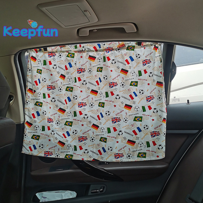 [Keepfun] Universal Car Sun Shade Cover UV Protect ดูดถ้วยผ้าม่านหน้าต่างด้านข้าง [ใหม่]