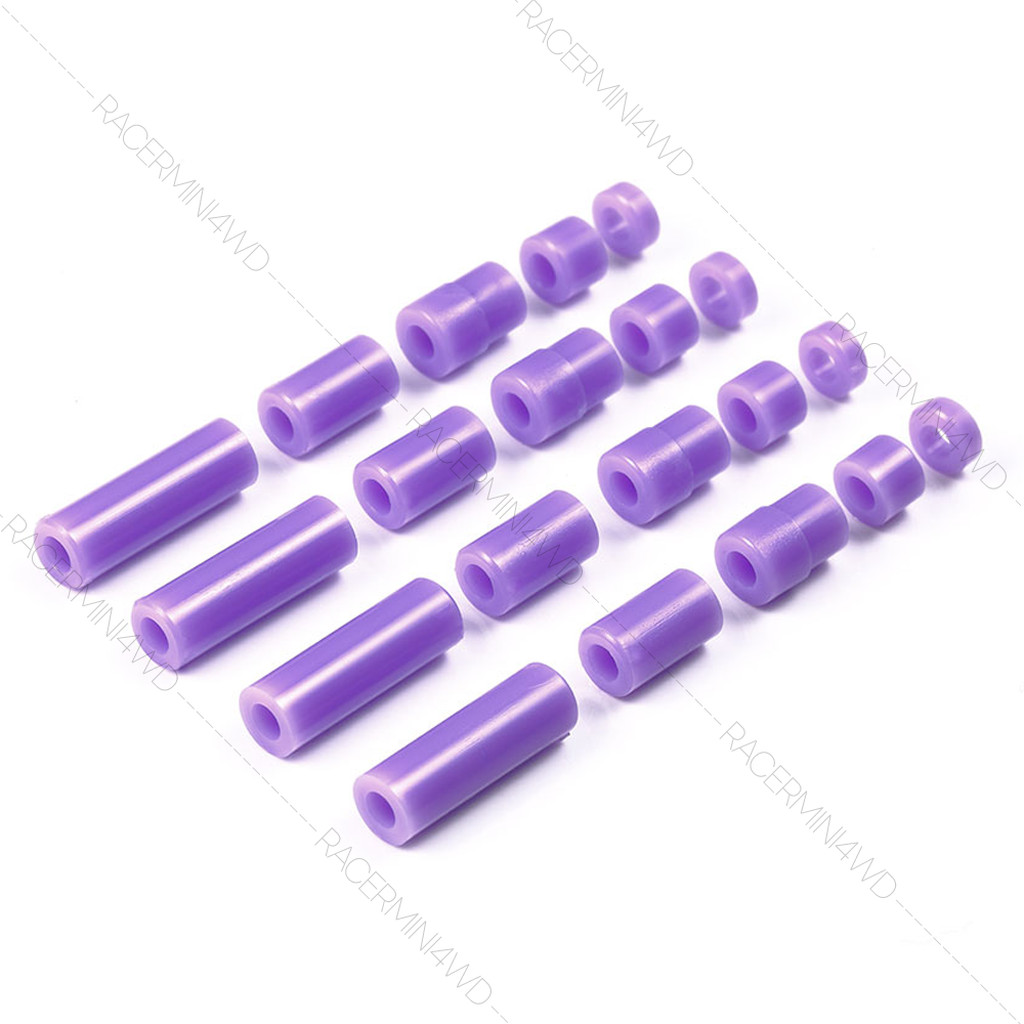 TAMIYA 95536 Lightweight Plastic Spacer Set (12/6.7/6/3/1.5mm)(Purple) ชุดแต่งมินิโฟร์วีลทามิย่าแท้