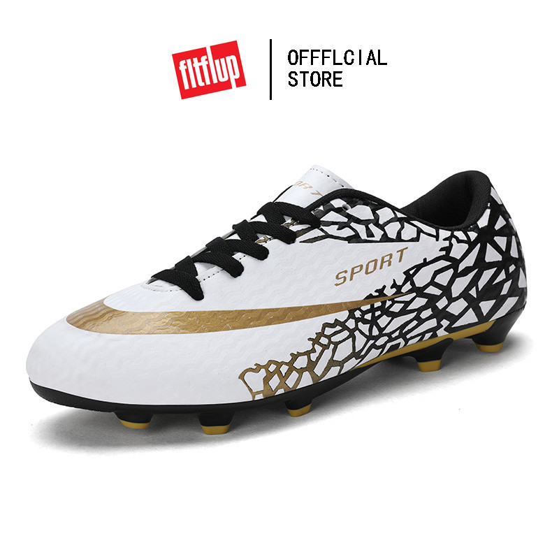 FitFlup 2024 สตั๊ดฟุตบอลหุ้มข้อ รองเท้าสตาร์ท รองเท้าสตั๊ดฟุตบอล รองเท้าฟุดบอล [31-43] Football Soccer Shoes