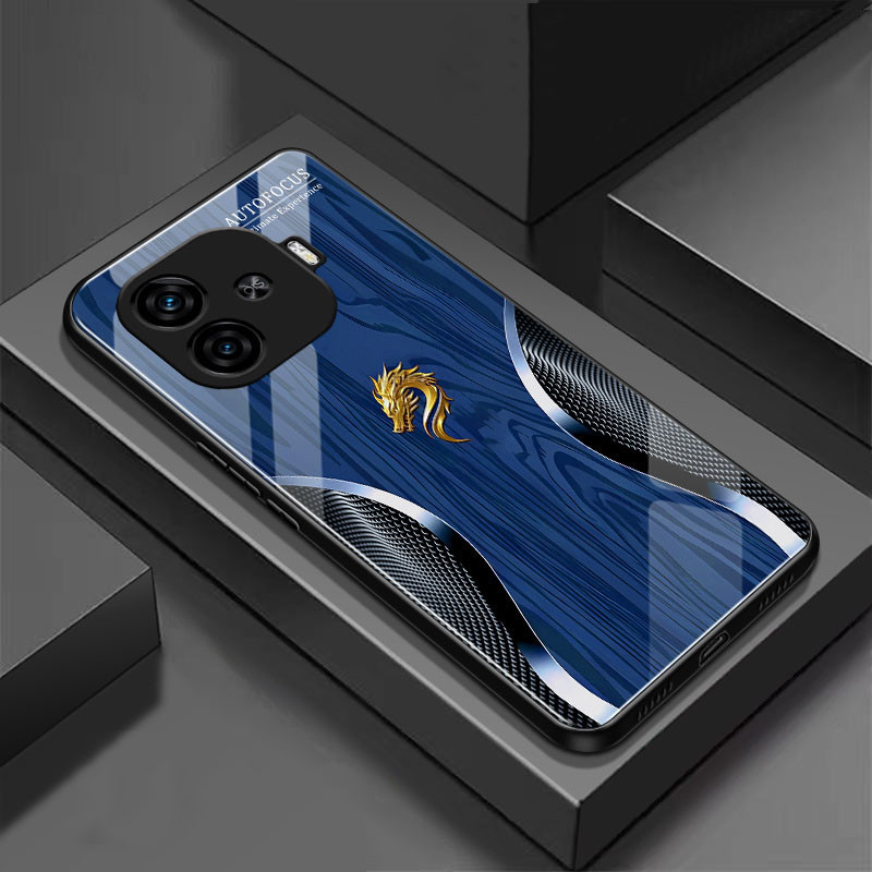 เคส iQOO Z9 Z9X 5G เคส iQOO Z9 Turbo กันกระแทกไม้มังกรแก้วฝาครอบโทรศัพท์พร้อมตัวป้องกันกล้องเคสโทรศัพท์ผู้ชายสไตล์ธุรกิจป้องกันการตกเคสโทรศัพท์ ราคา ถูกที่สุด ดีลบีเคเค แกลเลอรีภาพที่ 2