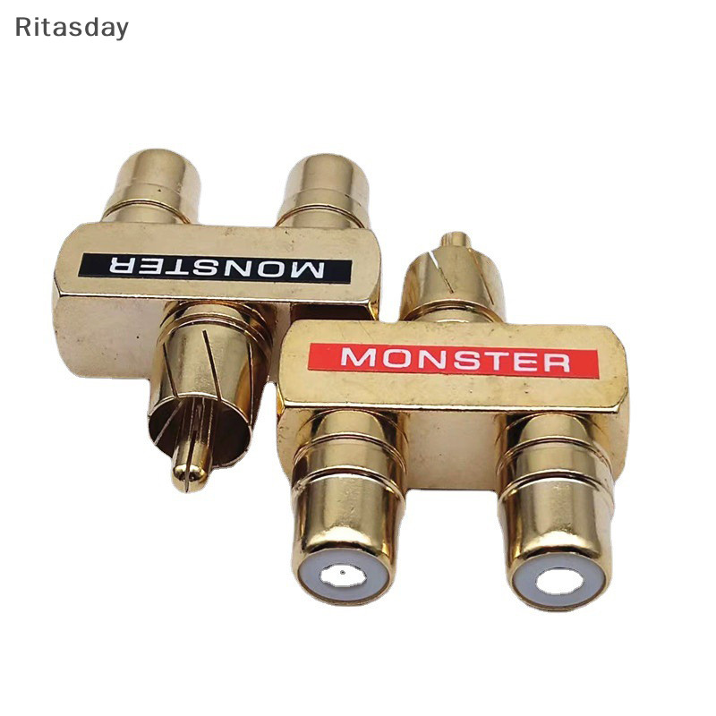 Ritasday 1 คู่ RCAxMale ปลั๊ก 1xRCA หญิงซ็อกเก็ตตัวเชื่อมต่อขั้วต่อเสียงที่ยอดเยี่ยมใหม่ - รูปที่ 2