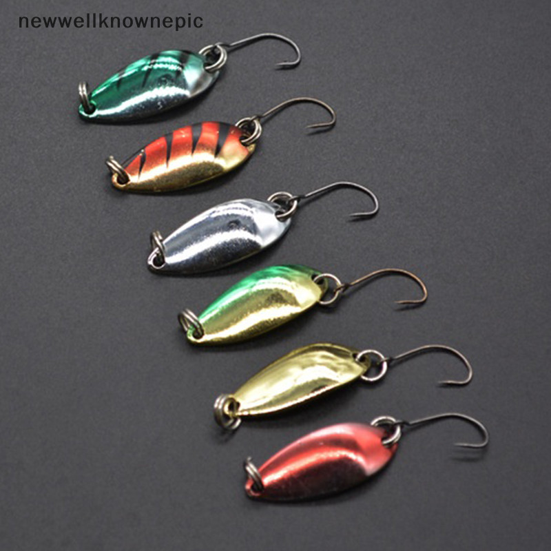 Newwellknownepic Single Hook Scoop-Shaped Rotag Spinner เลื่อมตกปลา Lure Fishing Tackle สําหรับ Bass Perch ประดิษฐ์ Hook TH