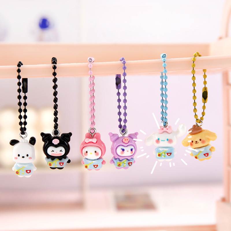 โรงเรียนอนุบาล Sanrio Melody Kuromi Cinnamon Dog Key Chain กระเป๋านักเรียนจี้ Little Red Book การ์ตูนเดียวกันน่ารักแฟนของขวัญ - รูปที่ 2