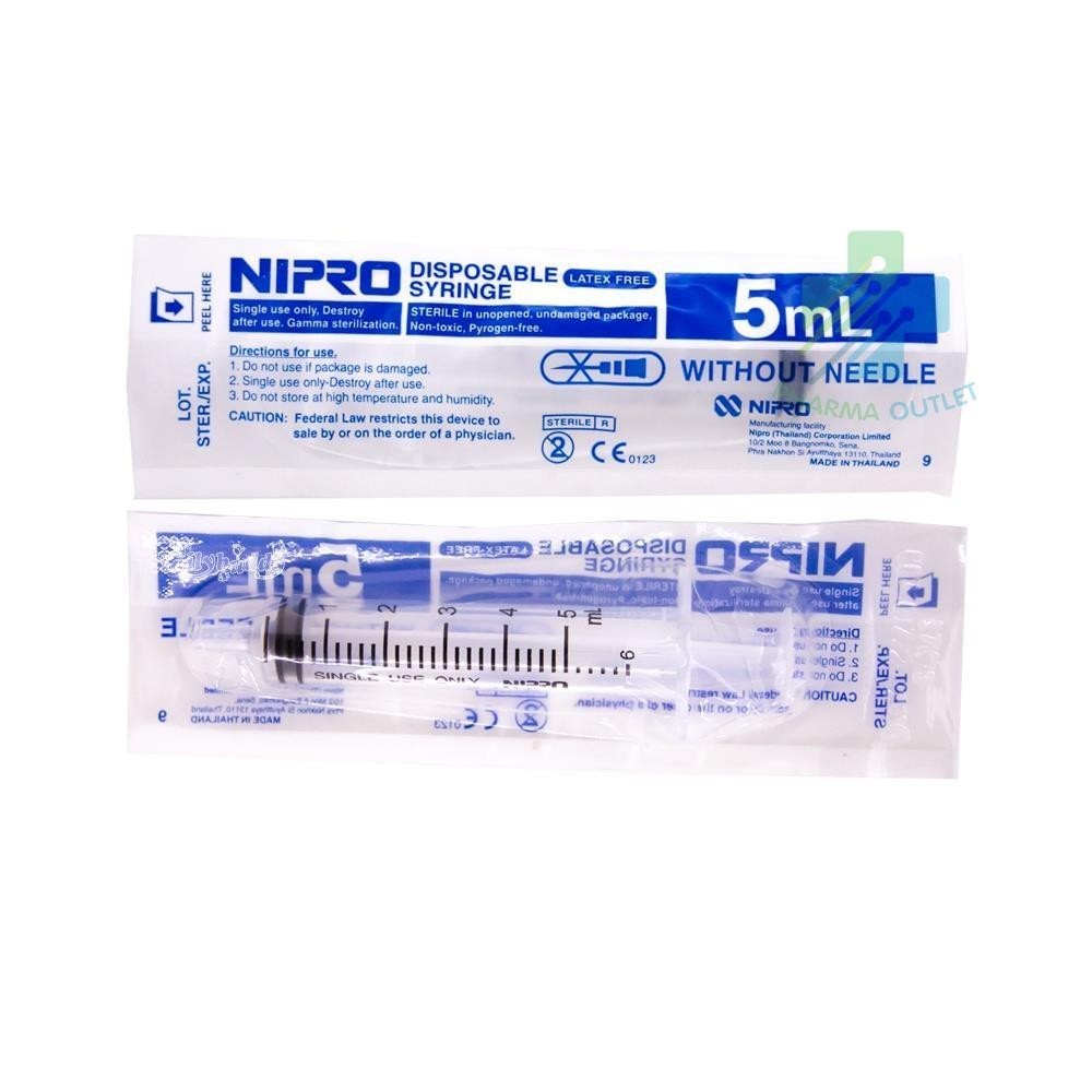 NIPRO Syringe 5ML ใช้สำหรับดูดของเหลว (1 ชิ้น) (252)
