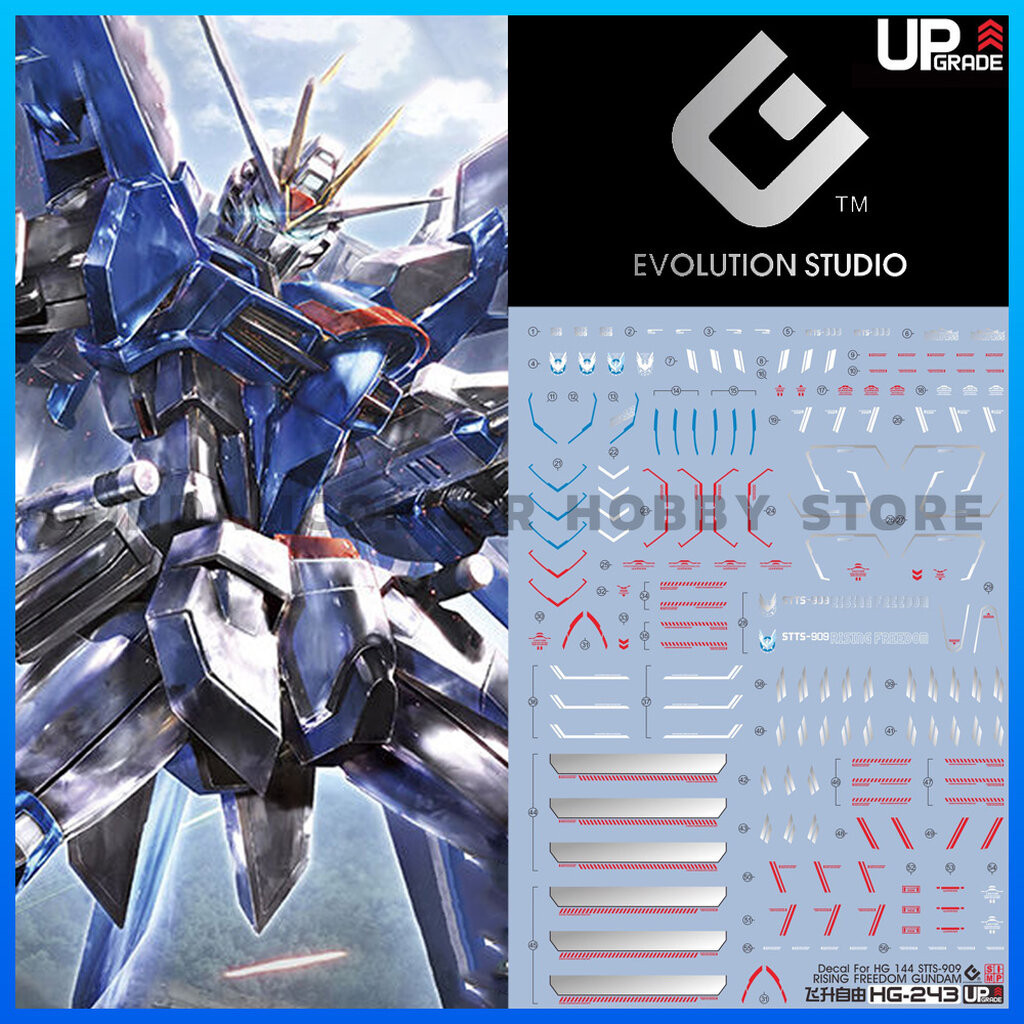 ดีคอลน้ำ EVO® HGCE HG RISING FREEDOM UPGRADED VER‼ HG-243 EVO Water Decal