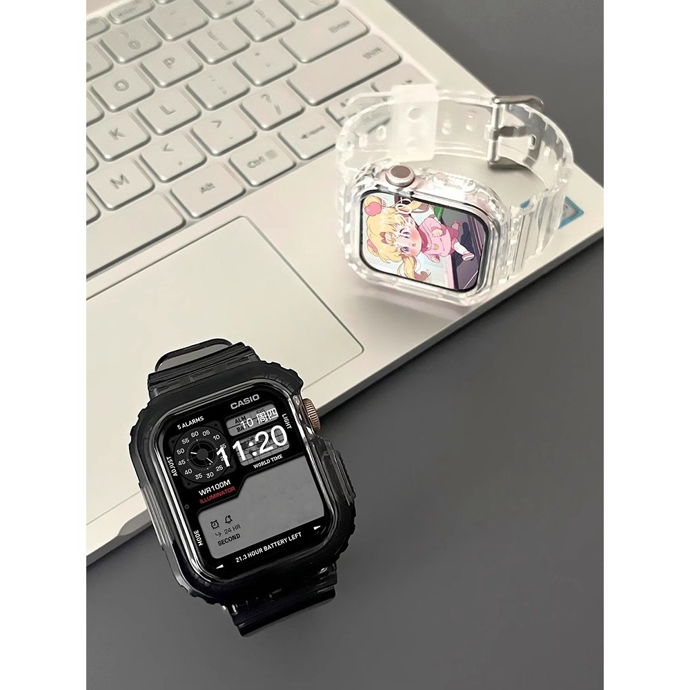 Clear Band + เคสสําหรับ Huawei Watch Fit 3 Fit 4 อุปกรณ์เสริมสายรัดโปร่งใสนุ่มเปลี่ยนสายนาฬิกาสําหรับ Huawei Watch fit3 Band