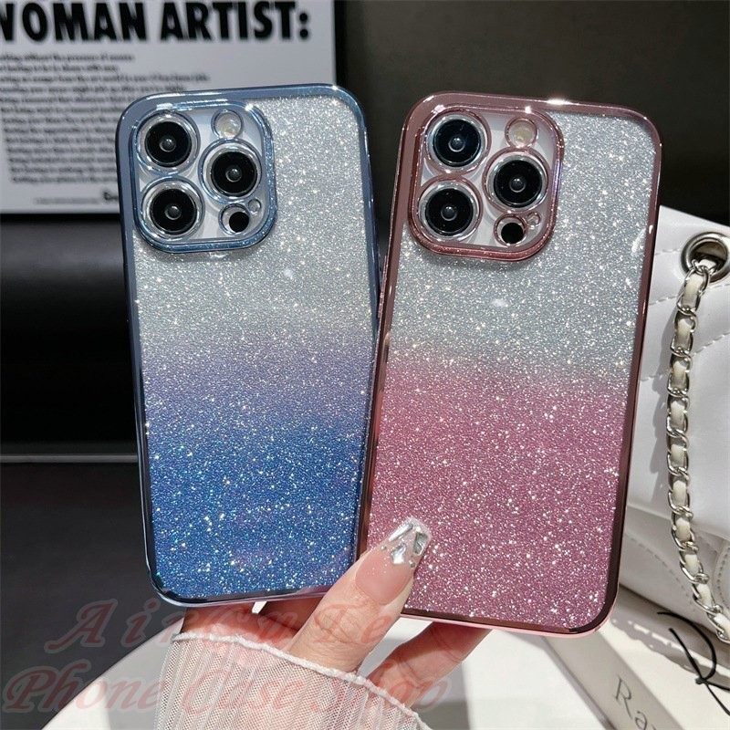 เคส OPPO Reno 10 Pro 8 8Z 8T 7 7Z 6 6Z 5 4 2F Reno2 F Reno2F Reno4 Reno5 Reno6 Reno6Z Reno7 Z Reno7Z Reno8 T Reno8Z Reno8T Reno10 4G 5G 2020 2021 2022 กรณีโทรศัพท์มือถือแฟลชเคลือบหรูหราเข้ากันได้กับ กรณีโทรศัพท์โปร่งใส
