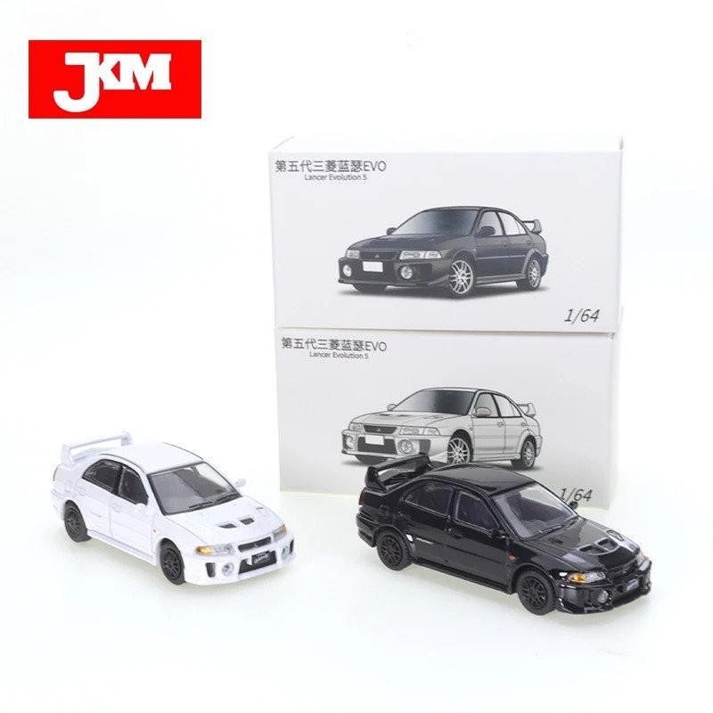 Jkm1/64mitsubishi EVO5 รถรุ่นกระเป๋ารถDiecastรุ่นตกแต่งเพื่อนของขวัญรวบรวมเครื่องประดับของเล่นเด็กชา