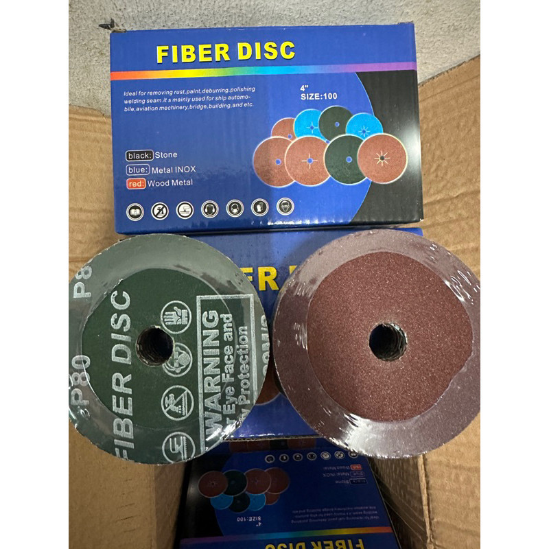 กระดาษทรายกลม 4 นิ้ว  กระดาษทรายกลมมีรู เบอร์16 24,36,60,80,100,120 (50ใบ) ขัดไม้ สแตนเลส