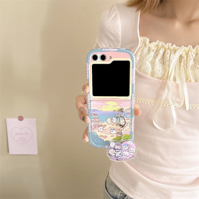 SAMSUNG กรอบสีคมชัดเคสซิลิโคนอ่อนนุ่มsamsung Galaxy Z รูปที่ 4