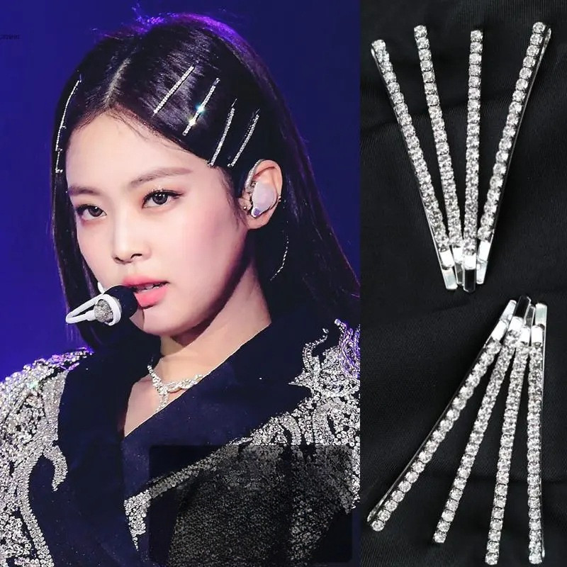 สไตล์เดียวกันของ Jin Zhini ins กิ๊บติดผม rhinestone เงากิ๊บติดผมกิ๊บติดผมหน้าม้ากิ๊บติดผมคลิปด้านข้างเรียบง่าย