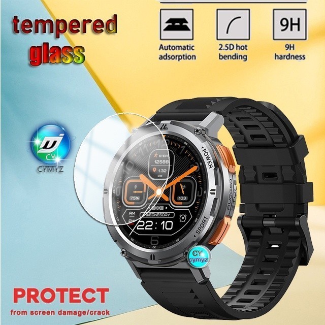 Kospet TANK T3 ฟิล์ม 9H กระจกนิรภัยป้องกันหน้าจอ KOSPET TANK T3 สมาร์ทนาฬิกาฟิล์มใส KOSPET TANK T3 ป